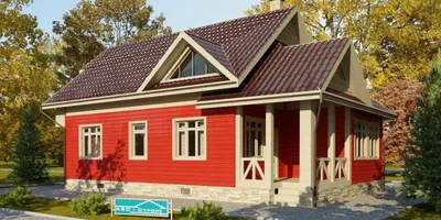 Красивая картиинка {'ru': 'Воздушный — современный одноэтажный дом из бруса в скандинавском стиле, рассчитанный на комфортную семейную жизнь. Габариты 12×13 м при общей площади 225,0 м² обеспечивают рациональную планировку с пятью спальнями, просторной общественной зоной и функциональными подсобными помещениями. Конструкция из сухого профилированного бруса сочетает высокую теплоэффективность и стабильность геометрии; внешняя отделка выполнена долговечной покраской. Архитектура лаконична и выразительна: двускатная кровля со слуховыми окнами формирует светлую мансарду, а увеличенные свесы надежно защищают стены. Цветовое решение выдержано в традициях Скандинавии — насыщенный красный фасад в контрасте со светлыми наличниками и угловыми доборами. Специалисты компании "Дом АБС" рекомендуют рассмотреть данный проект. Каменный цоколь визуально «заземляет» объем и повышает стойкость к влаге и механическим воздействиям. Крыльцо с аккуратными перилами встречает гостей и подчеркивает ось входа, а терраса ориентирована на двор, создавая удобное место для отдыха. Окна одинакового модуля обеспечивают равномерную инсоляцию и спокойный ритм фасадов. Металлочерепичная кровля темного оттенка рассчитана на снеговые нагрузки и долговременную эксплуатацию; предусмотрена вентиляция подкровельного пространства. Дом предлагает сбалансированный набор характеристик: надежный материал, четкая стилистика, продуманная эргономика и комфортная мансарда — все для устойчивого, удобного и эстетичного быта круглый год.', 'en': 'Air — a modern single-story log house in the Scandinavian style, designed for comfortable family living. Dimensions of 12×13 m with a total area of 225.0 m² provide a rational layout with five bedrooms, a spacious public area, and functional utility rooms. The construction from dry profiled timber combines high thermal efficiency and geometric stability; the exterior finish is done with durable paint. The architecture is laconic and expressive: a gable roof with dormer windows forms a bright attic, and the extended eaves reliably protect the walls. The color scheme follows Scandinavian traditions — a rich red facade contrasting with light trim and corner casings. Specialists from "Dom ABS" company recommend considering this project. The stone plinth visually "grounds" the volume and increases resistance to moisture and mechanical impacts. The porch with neat railings welcomes guests and emphasizes the entrance axis, while the terrace faces the yard, creating a convenient relaxation area. Windows of the same module ensure even insolation and a calm rhythm of the facades. The dark-toned metal tile roof is designed for snow loads and long-term use; under-roof space ventilation is provided. The house offers a balanced set of features: reliable material, clear stylistics, thoughtful ergonomics, and a comfortable attic — all for sustainable, convenient, and aesthetic living year-round.', 'es': 'Aéreo — casa moderna de una planta de madera laminada en estilo escandinavo, diseñada para una vida familiar cómoda. Las dimensiones de 12×13 m con una superficie total de 225,0 m² permiten una planificación racional con cinco dormitorios, una amplia zona social y espacios auxiliares funcionales. La estructura de madera perfilada seca combina alta eficiencia térmica y estabilidad geométrica; el acabado exterior se realiza con pintura duradera. La arquitectura es concisa y expresiva: tejado a dos aguas con ventanas dormitoras que forman un ático luminoso, y aleros ampliados que protegen fiable las paredes. La solución cromática sigue las tradiciones escandinavas — fachada roja intensa en contraste con marcos y molduras de esquinas claros. Los especialistas de la empresa "Dom ABS" recomiendan considerar este proyecto. El zócalo de piedra visualmente «aterriza» el volumen y aumenta la resistencia a la humedad y a los impactos mecánicos. El porche con barandillas cuidadas recibe a los invitados y enfatiza el eje de entrada, mientras que la terraza está orientada al patio, creando un lugar cómodo para el descanso. Las ventanas de módulo uniforme aseguran una insolación uniforme y un ritmo calmado en las fachadas. El tejado de chapa metálica en tono oscuro está calculado para cargas de nieve y explotación a largo plazo; se prevé ventilación del espacio subcubierta. La casa ofrece un conjunto equilibrado de características: material fiable, estilística clara, ergonomía bien pensada y ático cómodo — todo para una vida sostenible, cómoda y estética durante todo el año.'}