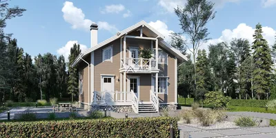 Красивая картиинка {'ru': 'Представляем вам проект уютного загородного дома «Княжич ТН1» — идеальное сочетание комфорта и функциональности! Этот одноэтажный дом с мансардой, размерами 8х8 метров, предлагает просторную площадь в 130 м² и включает в себя 4 спальни. Каркасная конструкция обеспечивает быстроту строительства и отличную теплоизоляцию, а внешняя отделка, имитирующая брус, придает дому неповторимый шарм современного стиля. На изображении видна очаровательная веранда с белым перилом и удобным крыльцом, идеально подходящим для отдыха на свежем воздухе. Мансардное помещение открывает дополнительные возможности для организации жилого пространства – например, обустройства детской комнаты или кабинета. Продуманная планировка, характерная для современных проектов, обеспечивает максимальное использование площади. Высокое качество материалов и строительства гарантирует долговечность и надежность. «Княжич ТН1» — это разумное решение для тех, кто ценит комфорт, функциональность и красоту в одном флаконе.', 'en': 'We present to you the project of a cozy country house "Knyazhich TN1" — the perfect combination of comfort and functionality! This single-story house with an attic, measuring 8x8 meters, offers a spacious area of 130 m² and includes 4 bedrooms. The frame construction ensures quick assembly and excellent thermal insulation, while the exterior finish imitating timber gives the house a unique charm of modern style. The image shows a charming veranda with white railings and a convenient porch, ideal for outdoor relaxation. The attic space opens up additional opportunities for organizing living space — for example, setting up a children\'s room or an office. The thoughtful layout, typical of modern projects, ensures maximum use of the area. High quality of materials and construction guarantees durability and reliability. "Knyazhich TN1" is a sensible solution for those who value comfort, functionality, and beauty all in one.', 'es': '¡Les presentamos el proyecto de casa de campo acogedora «Knyazhich TN1» — ¡la combinación ideal de comodidad y funcionalidad! Esta casa de una planta con ático, de dimensiones 8x8 metros, ofrece una espaciosa área de 130 m² e incluye 4 dormitorios. La estructura de armazón asegura una construcción rápida y una excelente aislamiento térmico, mientras que el acabado exterior, que imita la madera en bruto, le confiere a la casa un encanto inigualable de estilo moderno. En la imagen se ve un encantador porche con barandilla blanca y un práctico porche, ideal para descansar al aire libre. El espacio del ático abre posibilidades adicionales para organizar el área habitable, por ejemplo, para instalar una habitación infantil o un despacho. La planificación bien pensada, característica de los proyectos modernos, asegura el uso máximo del área. La alta calidad de los materiales y la construcción garantiza durabilidad y fiabilidad. «Knyazhich TN1» es una solución razonable para quienes valoran la comodidad, la funcionalidad y la belleza en un solo paquete.'}