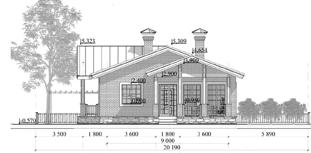 План фасад 2 "Ирвинг"